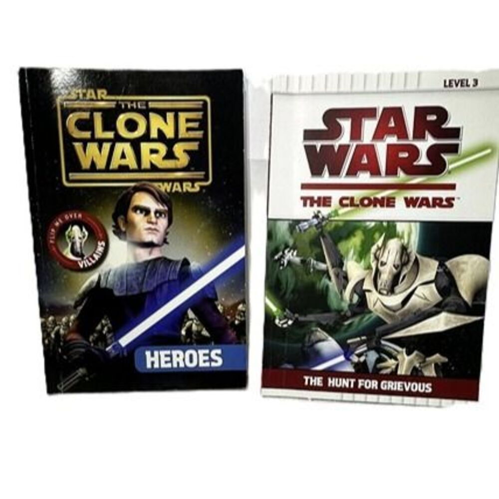 Star Wars The Clone Wars Kids Book Lot – Heroes & Villains Flip Book